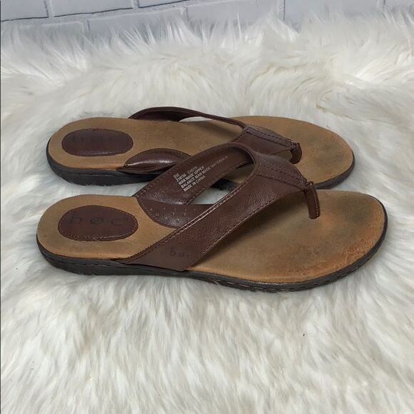 Born BOC Brown Vegan Leather Thong Sandals… - Picture 4 of 6